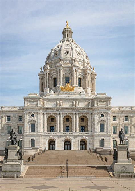 The Minnesota State Capital Building in St.Paul, Minnesota, USA, designed by Cass Gilbert in ...