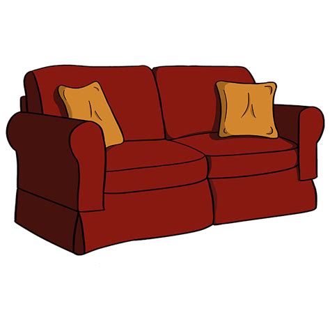 How to Draw a Couch - Really Easy Drawing Tutorial