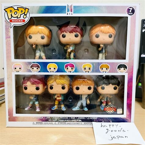 BTS Funko Pop ! 7 Pack Rocks Figure Kpop Musician Group Idol Authentic ...