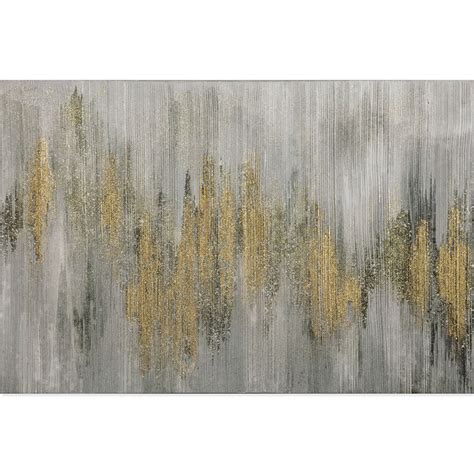 Gold Abstract Textured Canvas Wall Art | At Home