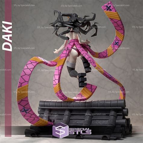 Daki STL Files V4 Action Pose Demon Slayer 3D Printing Figurine ...