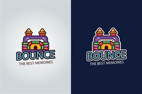 Hand drawn bounce house logo template 10875313 Vector Art at Vecteezy