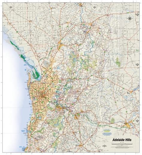 Adelaide Hills and Barossa Map - South Australia - Carto Graphics