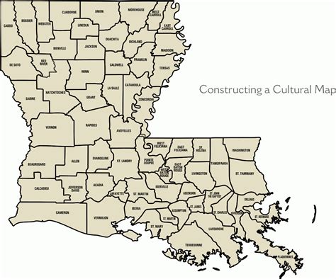 Louisiana Parish Map Printable