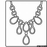 Necklace Coloring Pages sketch template