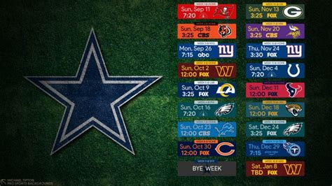 Dallas Cowboys 2024 Schedule Wallpaper - Image to u