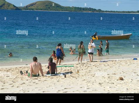 Modriki Island or Cast Away Island, location for Tom Hank’s film ‘Cast Away’, Fiji, South ...