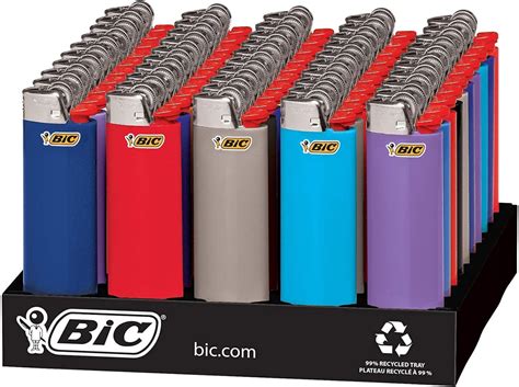 BIC Classic Lighter Assorted Colors 50-Count Tray Up to 2x | Etsy