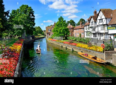 Canterbury, Kent, UK. Westgate Gardens / River Stour. Starting point ...