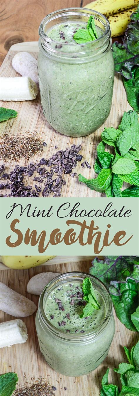 Mint Chocolate Smoothie Mint Smoothie, Healthy Green Smoothies, Smoothie Recipes Healthy ...