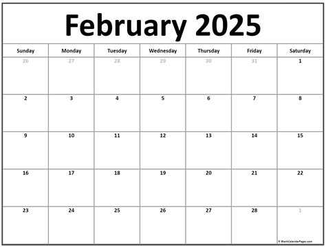 February 2025 calendar | free printable calendars