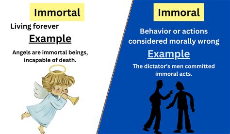 Immortal vs. Immoral-Difference between and examples