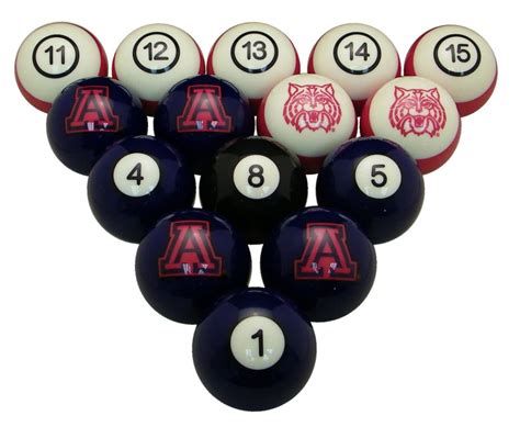 NUMBERED BILLIARD BALL SETS - SCHOOL COLORS