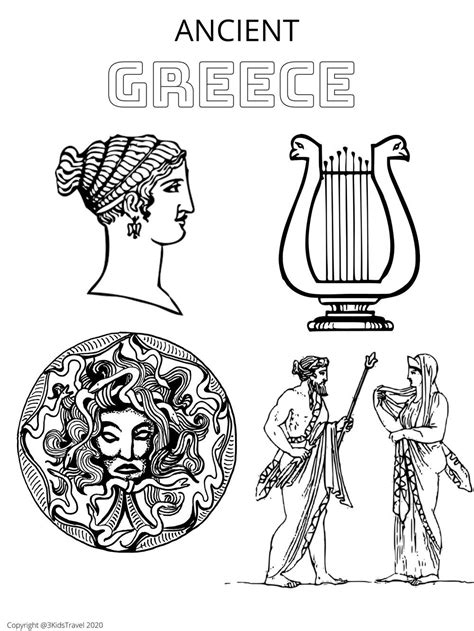 Colouring Pages, Coloring, 3 Kids, Ancient Greece, World History, Travel With Kids, Free ...