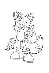 Kolorowanki Miles Tails Prower sketch template