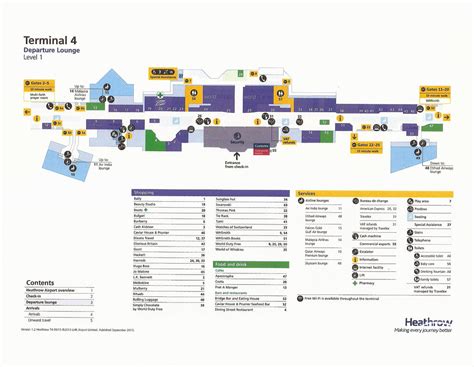 London Heathrow Airport (LHR) Terminal 4 map (Departure Lo… | Flickr