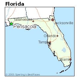 Map Of Florida Pensacola - Wilie Julianna