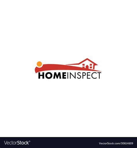 Home inspection logo design Royalty Free Vector Image