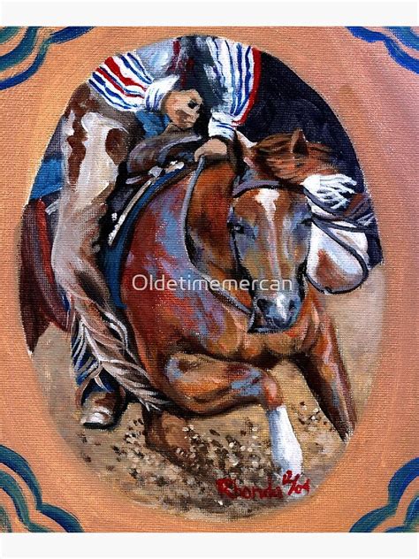 "Quarter Horse Cutting Horse" Art Print by Oldetimemercan | Redbubble