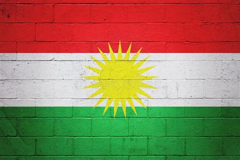 Flag of Kurdistan Painted on a Wall Stock Photo - Image of composite ...