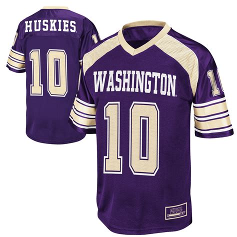 Washington Huskies #10 End Zone Football Jersey - Purple