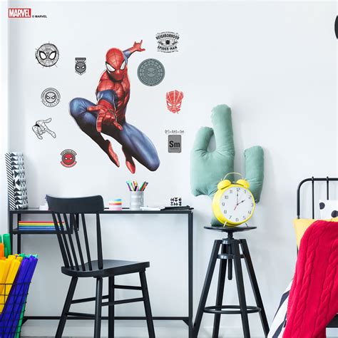 Wall Palz Marvel Spider-Man Wall Decor - Spider-Man Wall Decals with 3D ...