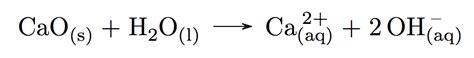 chemmacros - What is wrong with \ch{CaO$_{(s)} + H2O$_{(l)}->Ca$^{2+}_{(aq)} + 2 OH$^-_{(aq ...