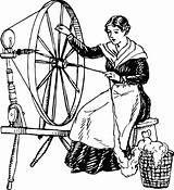Girl Spinning Wheel Page Coloring Pages sketch template