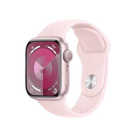 Best Buy: Apple Watch Series 9 (GPS) 41mm Pink Aluminum Case with Light Pink Sport Band with ...