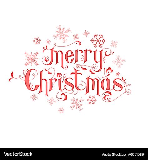 Vintage christmas calligraphy card Royalty Free Vector Image