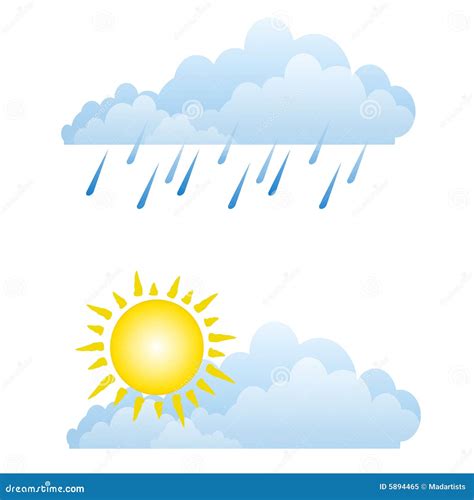 Sunny Rainy Weather Clouds Royalty Free Stock Photo - Image: 5894465