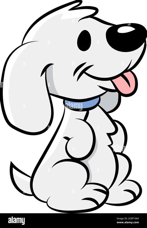 Lindo dibujo de vector de perro de dibujos animados para niños Imagen ...