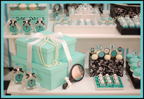 Breakfast At Tiffanys Party Favors | Tiffany party, Tiffany birthday, Tiffany theme party