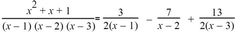 Partial Fractions Examples