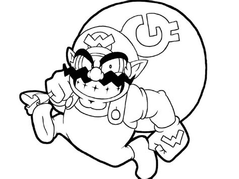 10 Coolest Wario Coloring Pages · Craftwhack