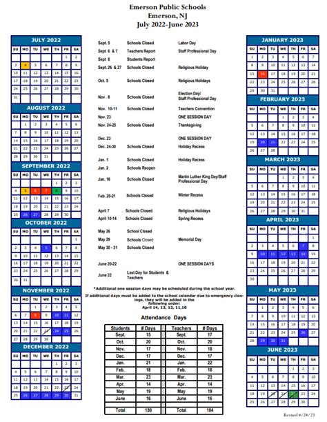 Academic Calendar 2022-2023