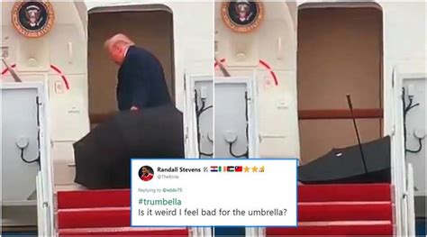 Donald Trump had another awkward umbrella moment. Online reactions are equally hilarious ...