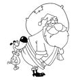 Santa delivering presents cartoon Royalty Free Vector Image