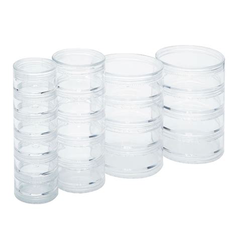 Stackable Bead Storage Containers, Round Three Size Assortment, 19 ...