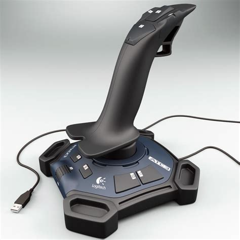 3d model joystick logitech attack 3