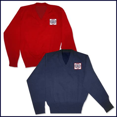 Vicki Marsha Uniforms V-Neck Pullover Sweater with School Emblem - 7th Grade - Boys Uniforms ...