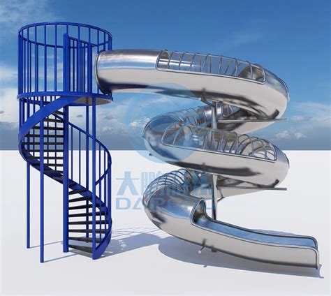 Customized Stainless Steel Tube Slide Park Slide Slip Lane Facility ...