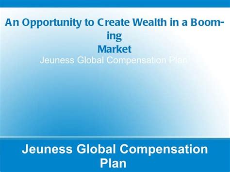 Jeunesse financial rewards plan