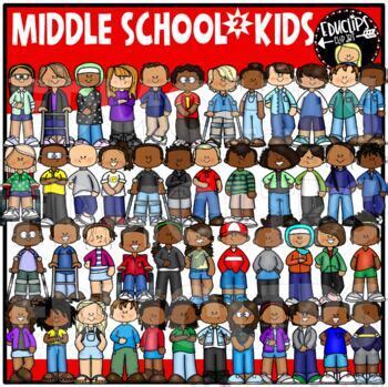 Middle School Kids 2 Clip Art Set {Educlips Clipart} by Educlips