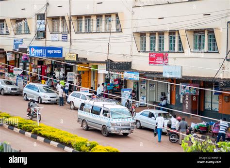 Aerial view of Portal Road, Entebbe town, Wakiso, Uganda Stock Photo ...