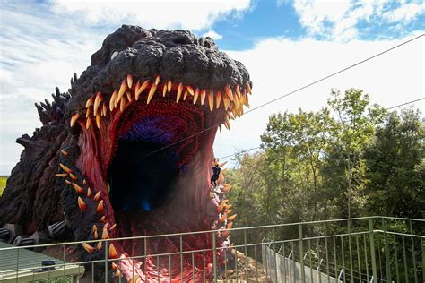 Zip-line into Godzilla's mouth at this new monster attraction in Japan