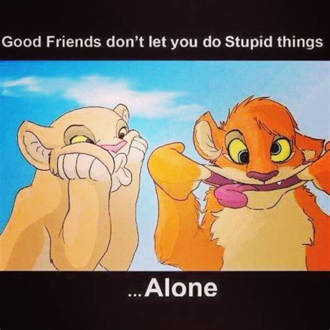 Simba and Nala | I love my friends, Disney quotes, Funny pictures