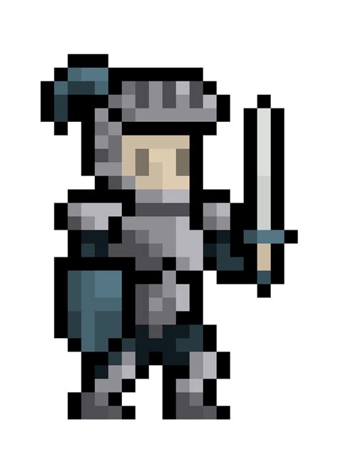 Pixel Art Knight Sprite