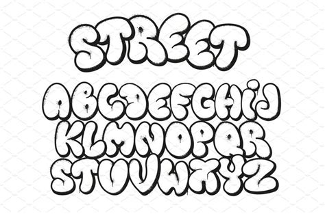 the letters are drawn in graffiti style with black and white ink on a white background