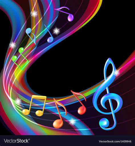 Colorful Music Notes Background